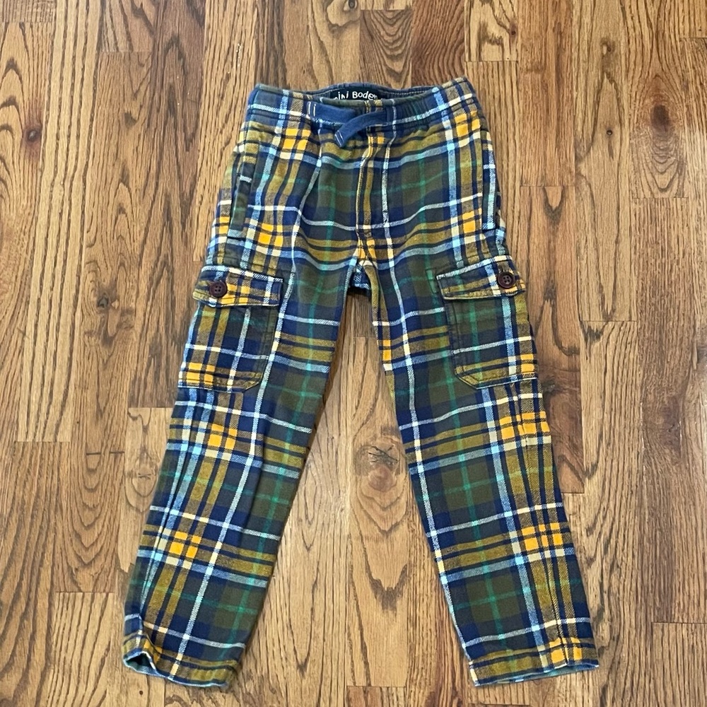 Mini Boden plaid pants. 5 year old